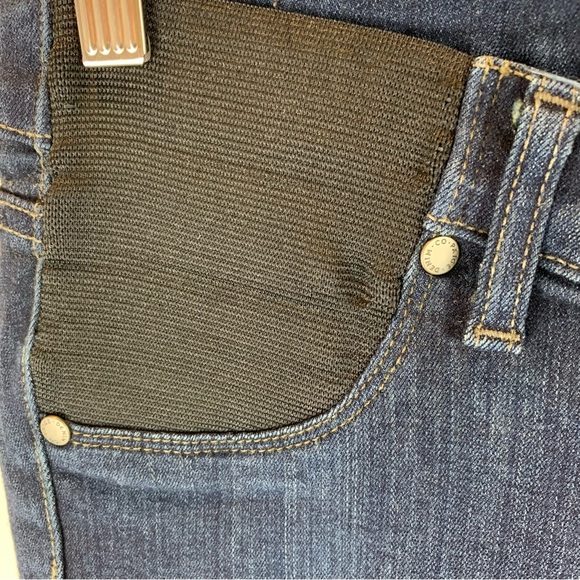 PAIGE Skyline Skinny Mona Maternity Jeans Dark Wash Denim sz 25 - Picture 6 of 13